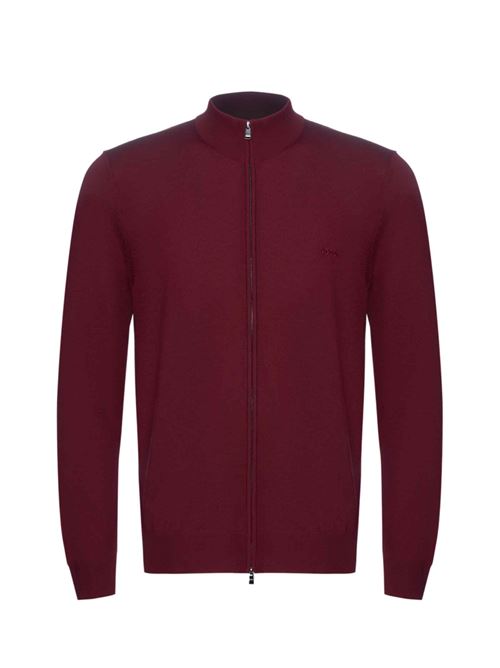 Cardigan con zip in 100% lana Hugo Boss | 50476347602
